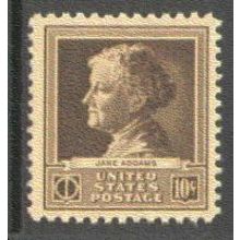 878 10c Jane Addams Fine MNH GA0390