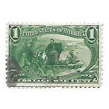 USA 1898 MISSISSIPPI OMAHA EXPO 1c MARQUETTE ON INDIAN TRADING CANOE USED