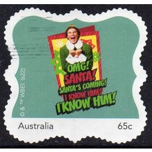 Australia 2022 MyStamps - Buddy the Elf - OMG Santa! Santa's Coming... 65c Used