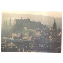 EDINBURGH FROM SALISBURY CRAGS used postcard by Colin Baxter 1991 postmark =