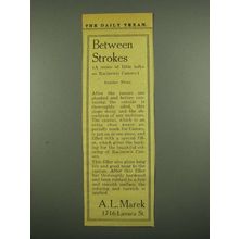 1915 A.L. Marek Racinewis Canoes Ad - Number Three