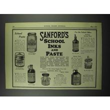1929 Sanford's School Inks and Paste Ad