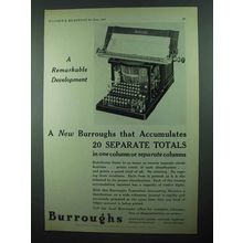 1931 Burroughs Typewriter Accounting Machine Ad - Development