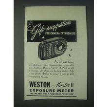 1947 Weston Master II Exposure Meter Ad - Gift Suggestion