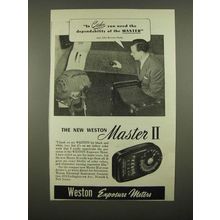 1947 Weston Master II Exposure meter Ad - John Borrows Peaty