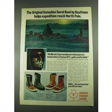 1972 Kaufman Sorel Boots Ad - Helps Expedition