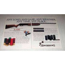 1987 Browning A-500 Shotgun Ad - Any Load, Any Game