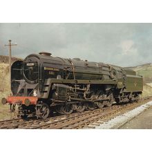 British Railways 92220 Evening Star Train at Oxenhope Postcard