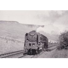 British Railways Class 9F 92052 Train at Ais Gill Summit Postcard