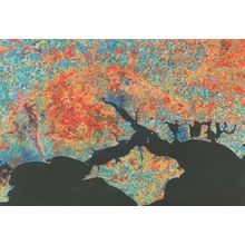 Hampshire Isle Of Wight From Outer Space Astronomy Map Postcard