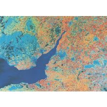 Lower Severn Valley River from Outer Space Astronomy Map Postcard