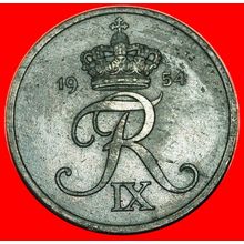 MONOGRAM (1950-1964): DENMARK ★ 5 ORE 1954! FREDERICK IX★LOW START★NO RESERVE