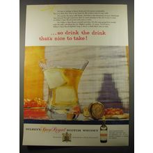 1954 Gilbey's Spey Royal Scotch Ad - so drink the drink that's nice to take