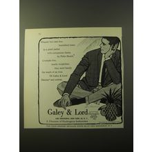 1960 Galey & Lord Palm Beach Jacket and Slacks Ad - Elegant but care-free