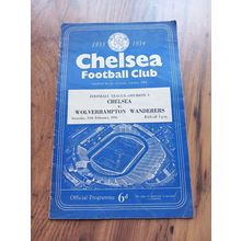 1953/54 Chelsea vs Wolves (Champions), Division 1, 13/2/1954 ** FREE P&P **