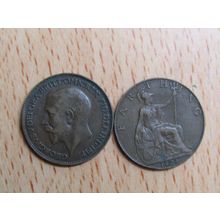 GB 1924 George V Farthing Coin