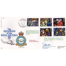 Squadrons Of The Royal Air Force Christmas 1992 Wessex Flown Hand Signed FDC