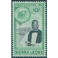Sierra Leone 1961 10s black & green SG234 CTO