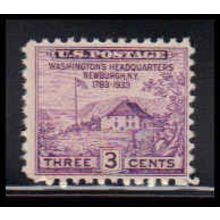 752 3c Washington's Hdqs Barely Clears MNH O4856