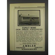 1929 Ambler Fireproof Asbestos Schoolhouses Ad - Expect