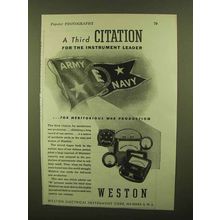 1944 Weston Instruments Ad - A Third Citation