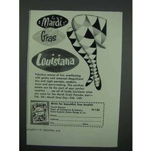 1956 Louisiana Tourism Ad - Mardi Gras