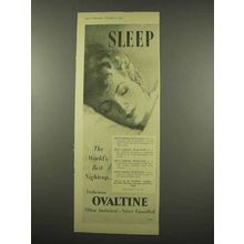 1956 Ovaltine Drink Ad - World's Best Nightcap