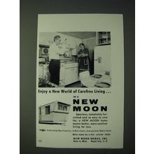 1958 New Moon Mobile Home Ad - a new world of carefree living