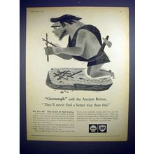 1958 Shell BP Oil Ad - Gerrumph Said Ancient Briton
