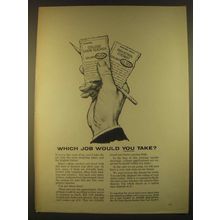 1963 Higher Education Ad - Which job would you take?