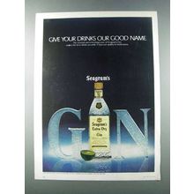 1981 Seagram's Extra Dry Gin Ad - Our Good Name