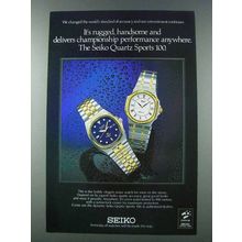 1981 Seiko Quartz Sports 100 Watch Ad - Rugged