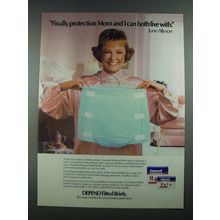 1988 Depend Fitted Briefs Ad - June Allyson - Mom and I Can Live With