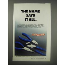 1990 Channellock Pliers Ad - The name says it all