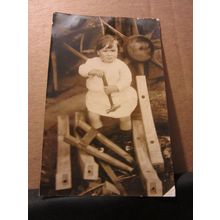 YOUNGSTER AT WHEELWRIGHTS, WESTON-SUPER-MARE, SOMERSET unused antique postcard a