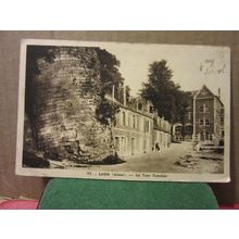 LA TOUR PENCHEE, LAON, AISNE, FRANCE used vintage postcard =