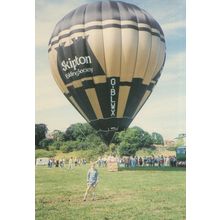 Skipton Building Society Hot Air Balloon at Norton Carnival 1989 Postcard
