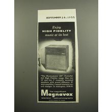 1955 Magnavox Magnasonic 420 Radio Ad - Enjoy high fidelity music at its best