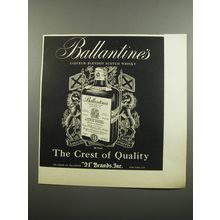 1955 Ballantine's Scotch Ad - The crest of quality