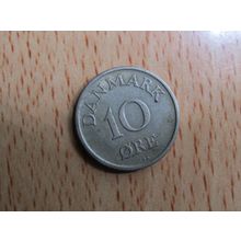 Denmark 1957 10 Ore Coin