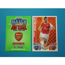 6. Laurent Koscielny - Arsenal - Match Attax 2010/11 Football Card EF1