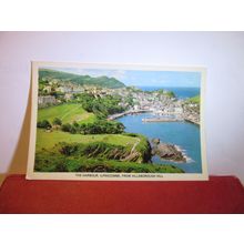 THE HARBOUR from HILLSBOROUGH HILL, ILFRACOMBE, DEVON unused postcard in 1984 =