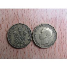 GB 1940 George VI Brass Threepence 3d Coin