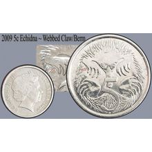 Australia 2019 5c Echidna ~ Partial Webbed Front Claw - Circulated [1a1]