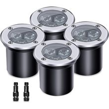 4 Pack 3W 12V Low Voltage In-Ground Lights LED Landscape Light Waterproof IP67 P