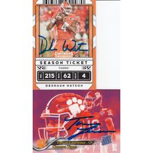 DESHAUN WATSON & TREVOR LAWRENCE ROOKIE AUTO 2020/18 CLEMSON ALUMNI QB'S TO NFL