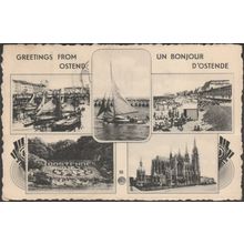 Greetings from Ostend - Un Bonjour d'Ostende, c.1925 - Albert CPA