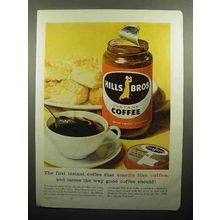 1958 Hills Bros Instant Coffee Ad - Smells Like Coffee