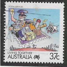 AUS 1988 37c 'LIVING TOGETHER - POSTAL SERVICES' FINE USED (EBID67-172)