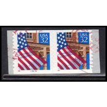 Used 2915Av 32c U.S. Flag Over Porch Fine CNP Left 89878 11x10 PA1786